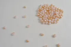 ビーズクラブ ガラスビーズ ボタンカット No.92 6mm ピンク 連売り ビーズパーツ ネックレス ブレスレット