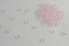 ビーズクラブ ガラスビーズ ボタンカット No.20 6mm 薄ピンク 連売り ビーズパーツ ネックレス ブレスレット