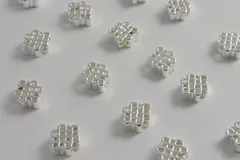 ビーズクラブ ロンデル メタルビーズ 唐草模様 シルバー 10個 11mm ブレスレット ネックレス 金具 金属ビーズ パーツ