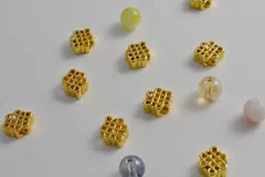 ビーズクラブ ロンデル メタルビーズ 唐草模様 金 10個 11mm ブレスレット ネックレス 金具 金属ビーズ パーツ