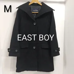 ks71◆y2k  スクールコート (M) EAST BOY ウールコート(ウール混紡)  通学用 レディース 9号(Mサイズ相当) ブラック