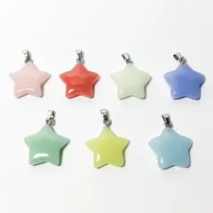 ビーズクラブ ペンダントトップ 蛍光石 星 スター アソート 27mm 7個 ネックレス ペンダント ピアス 装飾 チャーム