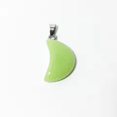 ビーズクラブ ペンダントトップ 蛍光石 三日月 黄緑 28mm １個 ネックレス ペンダント ピアス 装飾 チャーム
