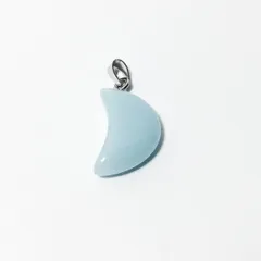 ビーズクラブ ペンダントトップ 蛍光石 三日月 水色 28mm １個 ネックレス ペンダント ピアス 装飾 チャーム