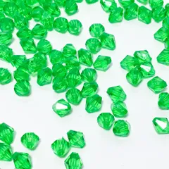 ビーズクラブ アクリルビーズ グリーン ダイヤカット 8mm 100個 プラスチックビーズ ソロバン型 そろばん型 多面カット 手芸 ハンドメイド パーツ