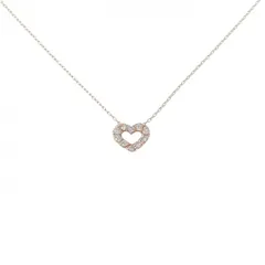K10PG ハート ダイヤモンド ネックレス 0.10CT