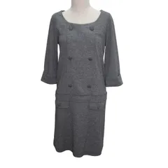 オフオン ofuon 長袖 ワンピース 38 Lサイズ相当 グレー k289 0211