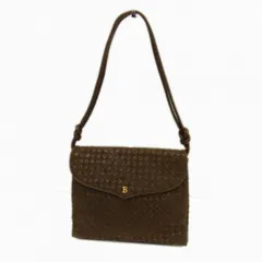 美品 ヴィンテージ◇BALLY バリー  レザー ショルダー バッグ Bロゴ 編み込み イントレチャート  人気モデル レディース イタリア製 美品 ヴィンテージ◇BALLY バリー レザー ショルダー バッグ Bロゴ