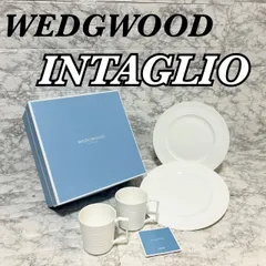 【未使用】WEDGWOOD INTAGLIO ウェッジウッド インタグリオ プレート＆マグセット 箱 説明書付き