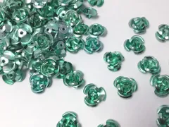 30個 ビーズクラブ アルミ薔薇 大 グリーン レジン 12mm ピアス イヤリング パーツ ハンドメイド