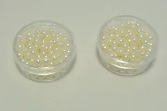 150粒 アクリル ラウンド パール 穴なし 3.6mm ケース入り レジン ビーズ ネイル デコパーツ 封入物 ハンドメイド  材料