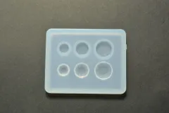 ビーズクラブ レジン型 シリコンモールド ソフトモールド NO.1 ミニ ラウンド 6種 1枚 ハンドメイド DIY