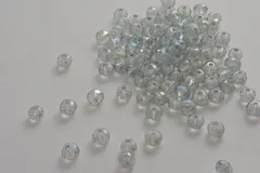 ビーズクラブ ガラスビーズ ボタンカット No.81 6mm ブルー 連売り ビーズパーツ ネックレス ブレスレット