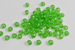 ビーズクラブ ガラスビーズ ボタンカット No.27 8mm グリーン 連売り ビーズパーツ ネックレス ブレスレット ハンドメイド