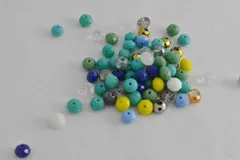 ビーズクラブ ガラスビーズ ボタンカット アソート ミックス 8mm 70個 ビーズパーツ ネックレス ブレスレット ハンドメイド