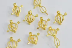 チャーム かご ロケット ペンダント 金 5個セット 21mm ピアス イヤリング パーツ ビーズクラブ