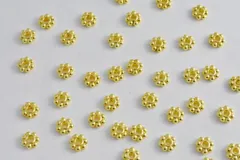 ビーズクラブ ロンデル メタルビーズ 7画中 50個 ゴールド 6mm ブレスレット ネックレス 金具 金属ビーズ パーツ