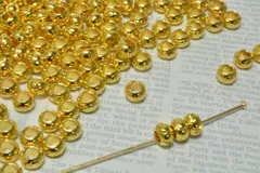 ビーズクラブ メタルビーズ ロンデル 円筒リング ゴールド 50個 6mm メタルビーズ ブレスレット 金具 金属ビーズ パーツ