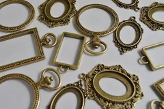 ビーズクラブ  レジン枠 アソート５種 金古美 5個 空枠 フレーム レジンフレーム 素材 ハンドメイド カン付き