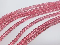 ビーズクラブ クラック水晶 ローズ ラウンド 6mm 天然石 連売り パワーストーン ブレスレット