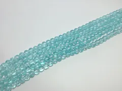 ビーズクラブ クラック水晶 水色 ラウンド 8mm 天然石 連売り パワーストーン ブレスレット