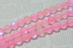 ビーズクラブ フロスティビーズ ピンク 8mm 連売り パワーストーン ジュエリー ネックレス ハンドメイド