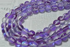 1連 アクアオーラ 紫 8mm 連売り パワーストーン ブレスレット ビーズクラブ