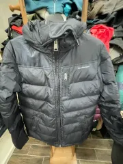 Calvin Klein Jeans(カルヴァンクラインジーンズ) ブラック フーディー ダウン アウター L