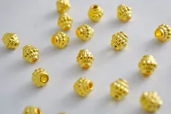 ビーズクラブ ロンデル メタルビーズ たる ゴールド 7mm 40個 金 ブレスレット ネックレス 金具 金属ビーズ パーツ