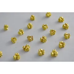 ビーズクラブ ロンデル メタルビーズ 花 みつまた ゴールド 5mm 50個 ブレスレット ネックレス 金具 金属ビーズ パーツ