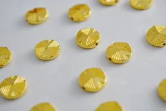 ビーズクラブ ロンデル メタルビーズ 幾何学 ゴールド 11mm 50個 ブレスレット ネックレス 金具 金属ビーズ パーツ