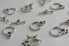 ジョイントパーツ マンテル ハートリングハート 銀 14mm 3個セット ビーズクラブ