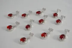 チャーム ギター 石付 銀 レッド 1個 22mm ビーズクラブ