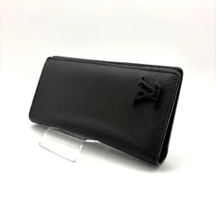 【 箱付／美品 】LOUIS VUITTON　ルイヴィトン　アエログラム　ポルトフォイユブラザ　長財布　レザー　ブラック