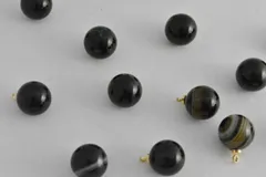 ビーズクラブ アイアゲート 天眼石 ラウンド ペンダントトップ 金 12mm 2個 パワーストーン  天然石