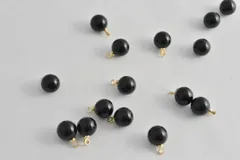 ビーズクラブ オニキス ラウンド ペンダントトップ 銀 8mm 2個 パワーストーン  天然石