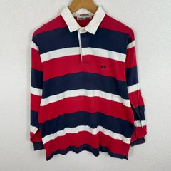 McGregor マックレガー ラガーシャツ ボーダー レッド Lサイズ メンズ 古着 アメカジ ストリート スポーツMIX