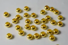 ビーズクラブ ロンデル メタルビーズ 円筒 ゴールド 6mm 50個セット ブレスレット ネックレス 金具 金属ビーズ パーツ