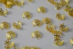 ビーズクラブ 座金 ビーズキャップ みつまた ゴールド 9mm 50個 金 天然石 パーツ ピアス ネックレス ブレスレット ハンドメイドパーツ