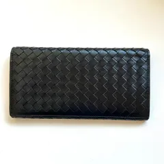 ボッテガヴェネタ　BOTTEGA VENETA 長財布　イントレチャート　ブラック　美品