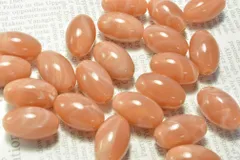 マーブル アクリル ビーズ オーバル ピンク 2個 14mm ピアス イヤリング パーツ ビーズクラブ