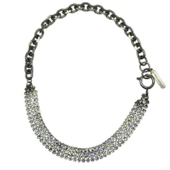 ジュスティーヌクランケ チョーカー チェーン ネックレス アクセサリー ジュエリー シルバー ビジュー JUSTINE CLENQUET 個性 モード 洗練 アクセント