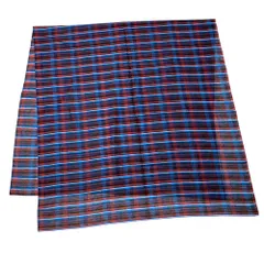 エルメス ストール ショール 大判 チェック シルク カシミヤ ブルー レッド マルチカラー ロゴ HERMES 上品 洗練 存在感 季節感