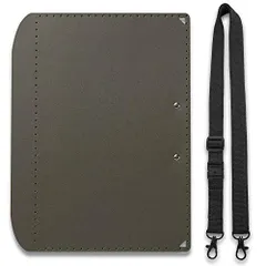 プラス A4サイズにおりたためる A3クリップボード+ ダークグレー 83-151 専用ストラップ 付