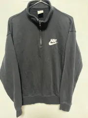 NIKE ブラック ハーフジップアップ スウェット