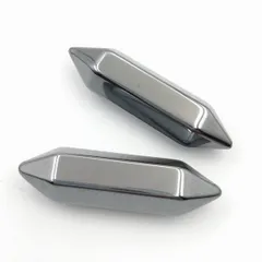 ヘマタイト ポイント型 2個 No.15 浄化用 天然石 パワーストーン 六角柱 穴なし 首飾り 魔除け 開運浄化 開運グッズ アクセサリパーツ ビーズクラブ