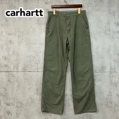 Carhartt WIP シンプルパンツ ワークパンツ 31×32 モスグリーン オリーブ 緑 カーハート シンプルパン ワイド ストレート チノパン ペインターパンツ 古着 ストリート アメカジ I020075 ★ ■■