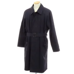 【中古】バラクータ BARACUTA コットン ステンカラーコート ネイビー【サイズ42】【メンズ】