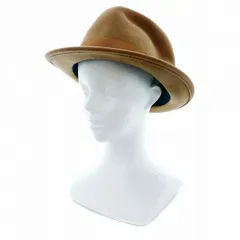 オーバーライド override 帽子 ハット 中折れ ソフト帽 フェルト ウール リボン 無地 XL 茶 ブラウン 小物