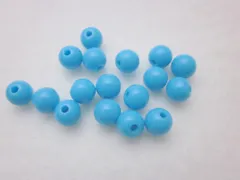 プラスチックビーズ 水色 丸型 6mm 100個 ビーズクラブ